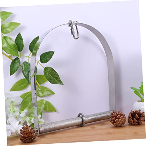 Image of Large Stainless Steel Bird Swing for Parakeets and Cockatiels Widened Feeding Bracket for Hummingbirds Design for Garden Decoration and Indoor Use