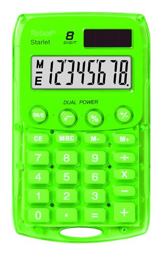 Rebell Starlet Pocket Calculator - Green
