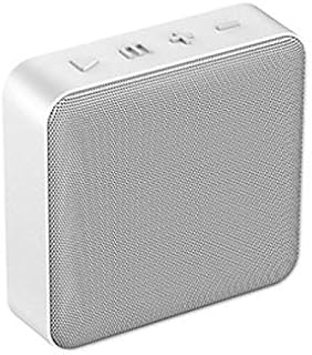 YFQHDD Mini Square Design Speaker Bulit-in 1200mAh Battery Couplet Loudspeaker Support TF Card AUX Output FM (Color : Argento)