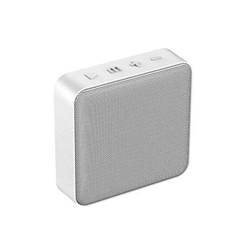 Mini Square Design Speaker Bulit-in 1200mAh Battery Couplet Loudspeaker Support TF Card AUX Output FM Color A Argento