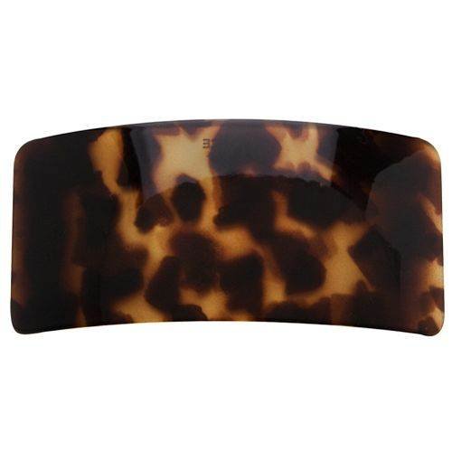 Caravan Large Classic Rectangle Automatic Barrette In Tortoise Shell Full Square Size