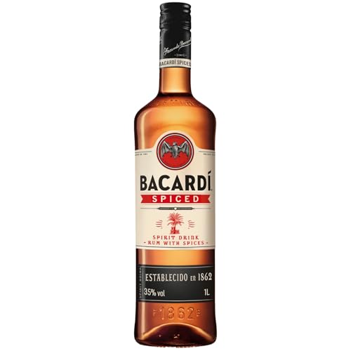 BACARDÍ Spiced 35% ABV 100cl / 1l Premium Spirit Drink Made with Barrel-aged Rum Blended with Natural Flavours and Spices