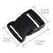 Coopay 15 Pack Plastic Buckle Adjustable Quick Side Release Buckles Replacement for Webbing Strap Pet Collar Backpack Luggage Strap Repair (2 Inch, Black)