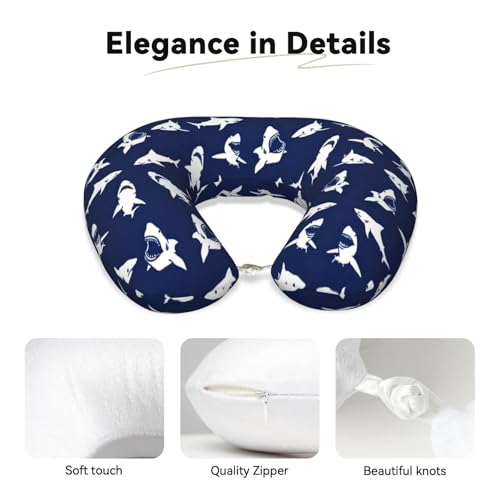 Almohada de viaje de espuma viscoelástica negra ergonómica miniatura 4