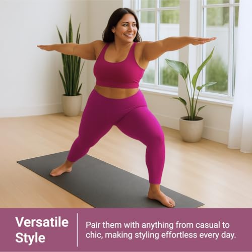 Image of SATINA High Waisted Leggings for Women - Comfortable and Stretchy in Versatile Sizes and Colors