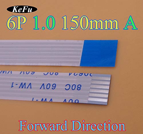 Lysee Mobile Phone Flex Cables - 2-500pcs FFC FPC flat flexible cable 6pin 6p type A 1.0mm pitch 6 pin Forward Length 150mm Width 7mm Ribbon Flex Cable - (Color: 200pcs)