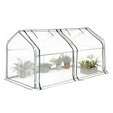 Portable Mini Greenhouse - Durable Uv Resistant Plant Tent, Compact Seedling Growing Station, Heavy Duty Transparent Grow House | Balcony Patio Yard Indoor Gardening Vegetable Flower Cultivation