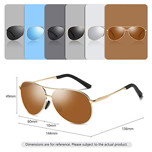 Image of Cyxus Aviator Sunglasses for Men Polarized UV400 Protection 1489 | Anti Glare,Davos Style,Military Pilot Sunglasses,Ideal for Driving Hiking Travel Outdoor Activities