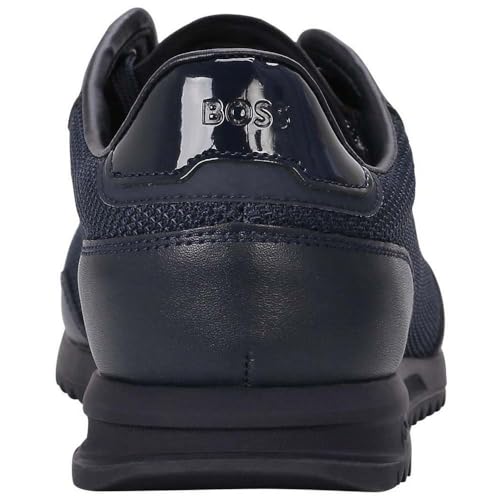 Image of BOSS Men's Zayn Low Profile Suede Leather Two Tone Sneaker