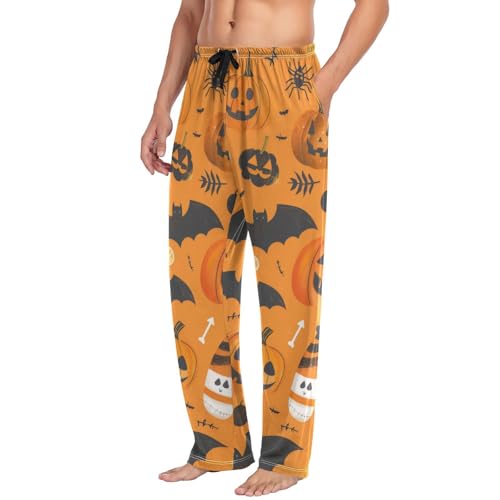 Men's Pajama Pants Cute Halloween Theme Sleep Pajama Lounge Pant with Pockets, Elastic Waistband4
