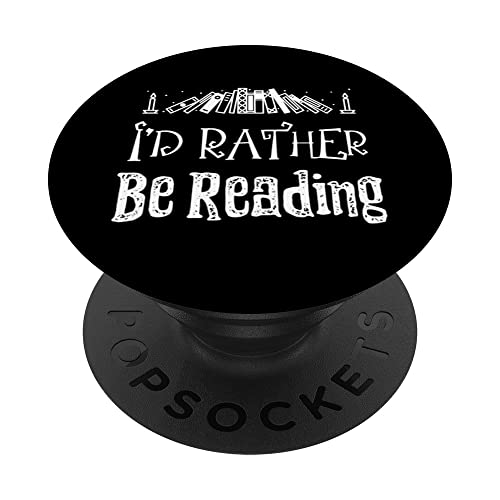 Book Lover Bookish Reading Bookworm Bibliophile Nerd Geek PopSockets Swappable PopGrip, Black
