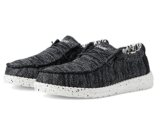 HEYDUDE Boy's Wally Youth Sox Skater Size 4 | Boy’s Shoes | Boy's Lace Up Loafers | Comfortable & Light-Weight