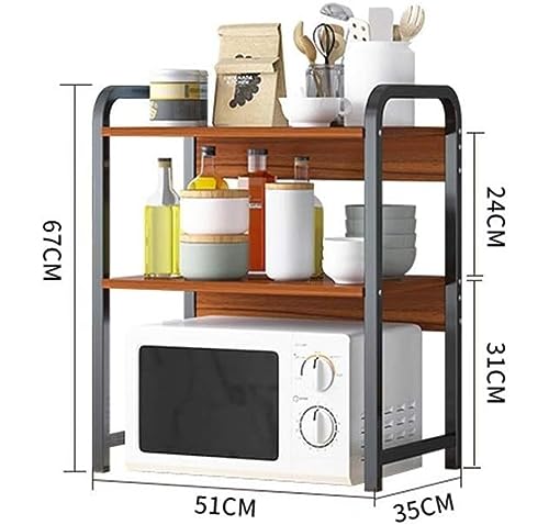 Support micro-ondes à 2 niveaux en acier pour cuisine - 3