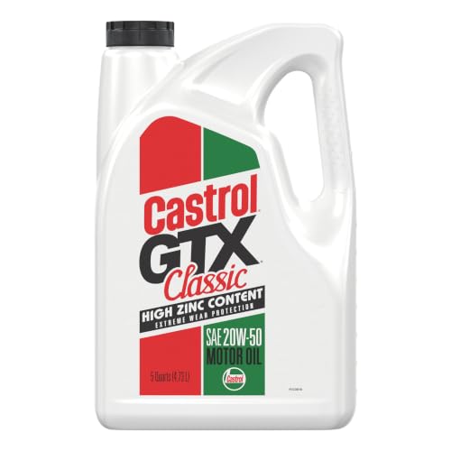 Castrol GTX Classic 20W-50 Conventional Motor Oil, 5 Quarts