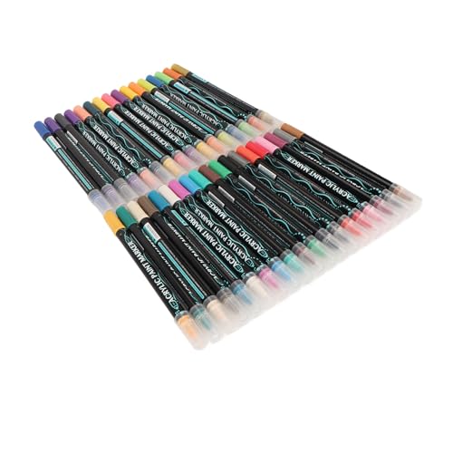 Stylos marqueurs de peinture acrylique double pointe AMONIDA 36 couleurs