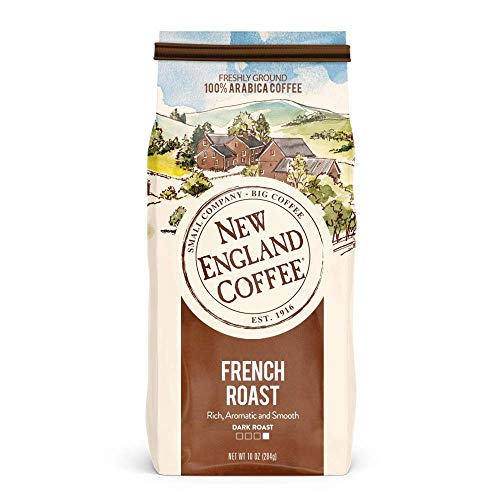 Image of New England Coffee French Roast Dark Roast Ground Coffee, 10oz Bag (Pack of 1)