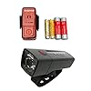 Sigma Sport LED Batterie Fahrradbeleuchtung AURA 25 / CUBIC Set 25 LUX / 400 m Sichtbarkeit batteriebetriebene Fahrradlampe + Rücklicht StVZO zugelassen Schwarz