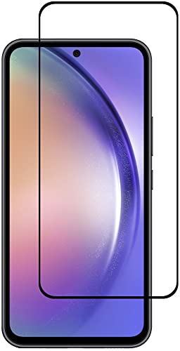 Image of Casodon Designed for Samsung Galaxy S23 FE 5G Tempered Glass Screen Protector Guard (Black) Full Screen Coverage with Easy Installation Kit