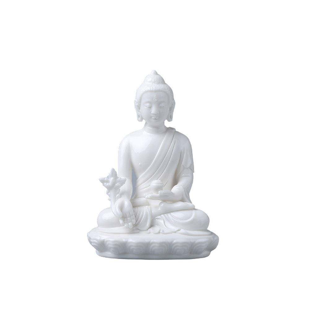 Statue Bouddha anti-stress pour voiture et bureau en céramique
