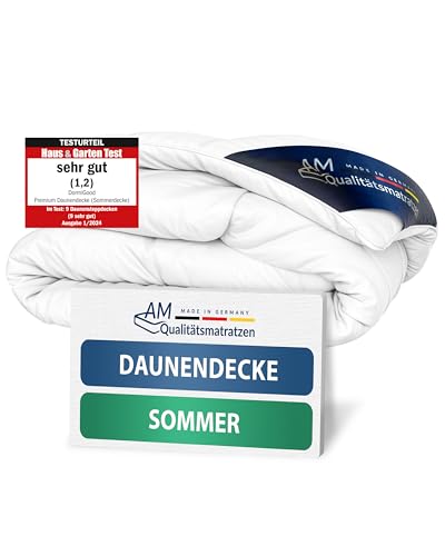 DormiGood - Couette 220x240-100% Duvet – légère et Respirante - Couverture Fine pour d'été - édredon Duvet - 400g de garnissage - Idéal pour Les températures Chaudes - Couette été 220 x 240 cm