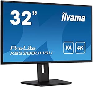 iiyama Prolite XB3288UHSU-B5 80cm 31,5" VA LED Monitor 4K UHD HDMI DP USB3.0 Pip HDR Höhenverstellung FreeSync schwarz