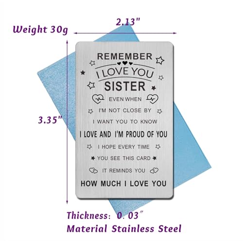 EE&YU Sister Card - Love My Sister Birthday Christmas Gifts from Brother2