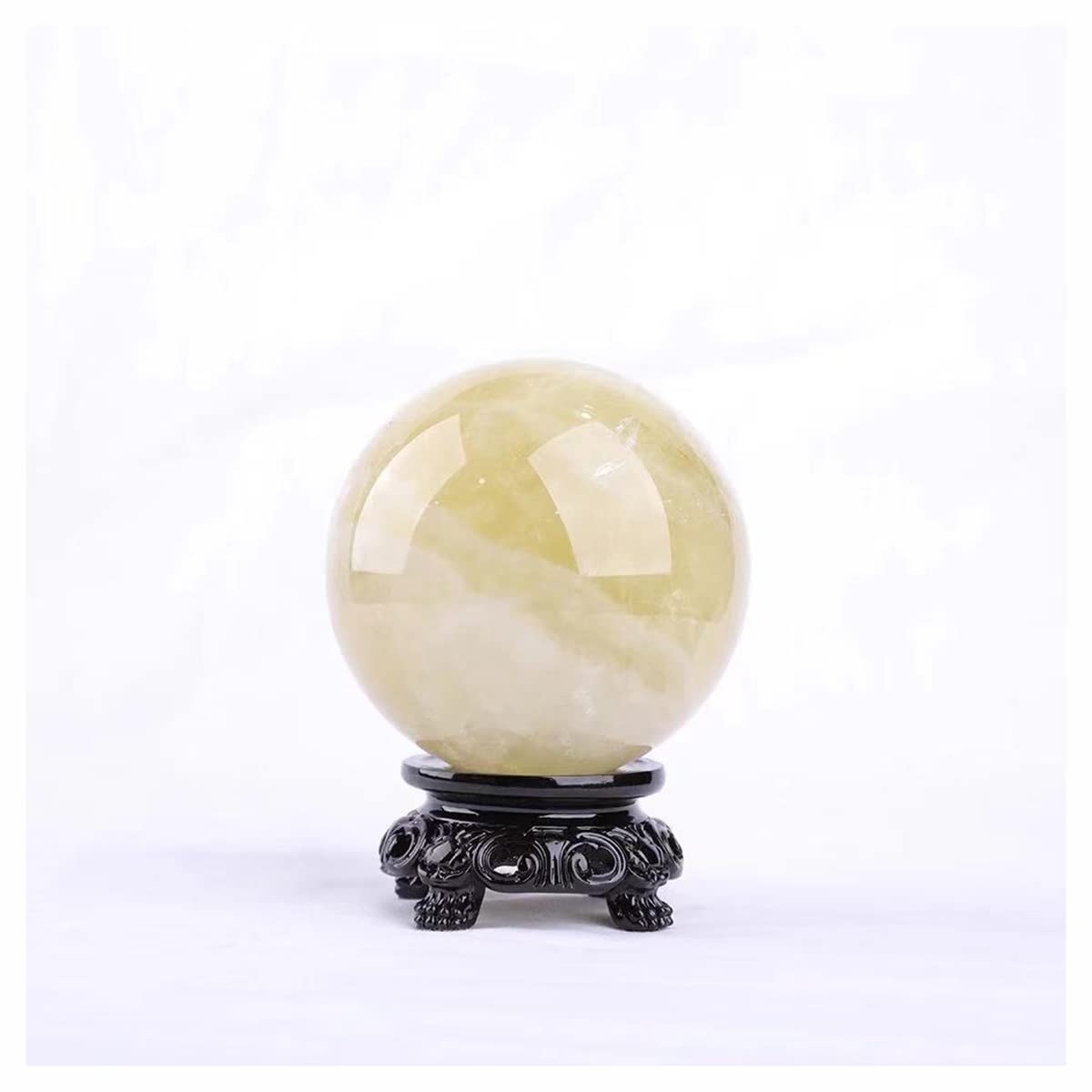 Esfera de cuarzo citrino natural para crear ambientes relajantes en el salón