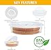 Mission Gallery 2 Pack Plastic Pie Carrier with Lid and Handles - Airtight Cover, BPA Free Container for Pies and Pastry Products - Round Keeper Keeps Cookies, Muffins, Cupcakes, Bakery Fresh