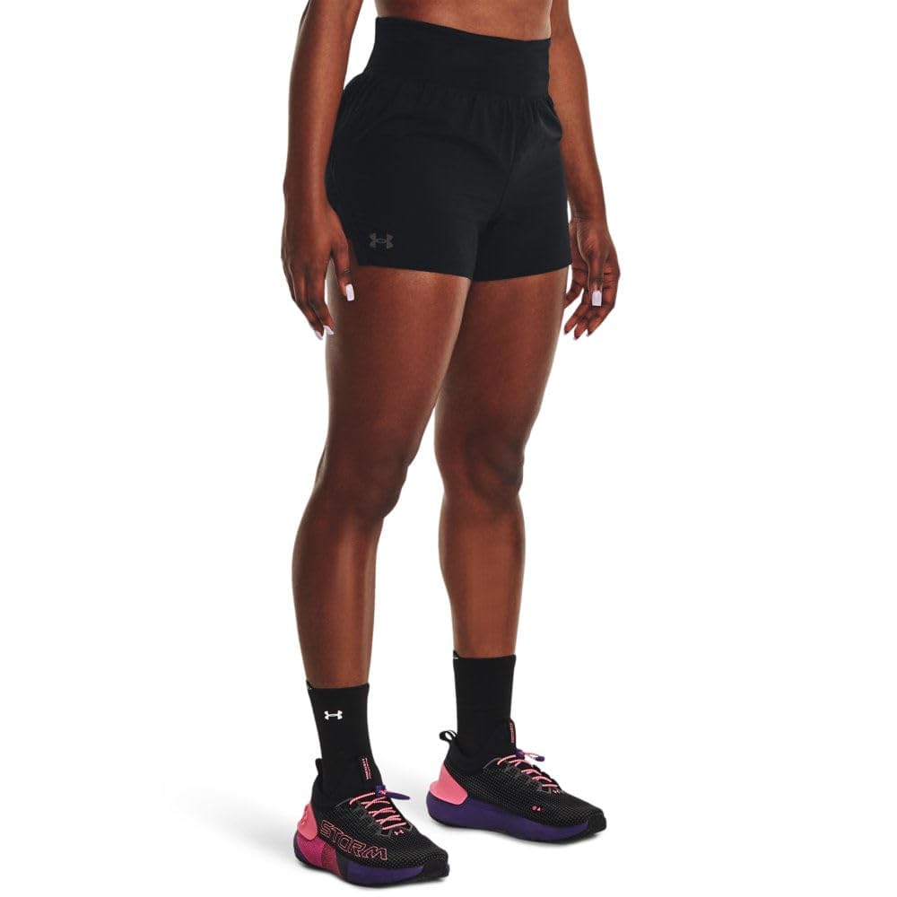 Under Armour Women's Black Ua Run Stamina 3 Short Running 10
