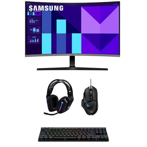 Image of Samsung LS27D396GANXZA S39GD FHD 100Hz Curved 27 inch Monitor with G733 Headset, G515 Keyboard, and G502 Mouse (2025)