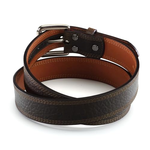 ARIAT Men's Triple Row Stitch Belt with Removable Roller Buckle3