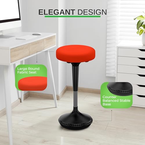 Image of Wobble Stool Standing Desk, Flexible Seating Adjustable Office Ergonomic Seating, Wobble Stools for Alternative Classroom Seating, Active ADHD Chair, Wiggle Chairs