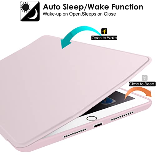 Image of DuraSafe Cases for iPad Mini 3 /2 /1 7.9 Inch Trifold Soft Silicone Shock Proof Magnetic Flip Case - Pink