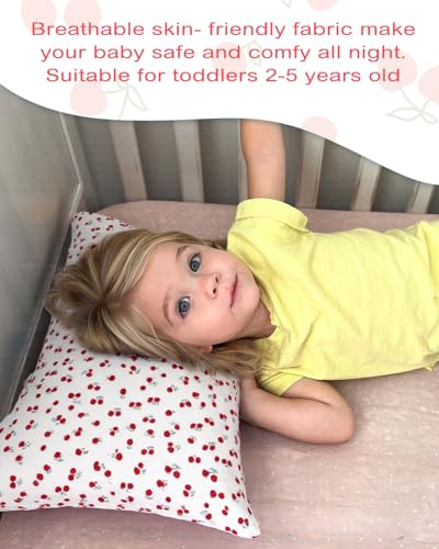 Image of ALVABABY Toddler Pillowcases 2 Pack Muslin Cotton Kids Pillow Cover Fit 13 inchx 18 inch or 12 inchx16 inch Envelope for Girl Boy Travel 2TPM01A