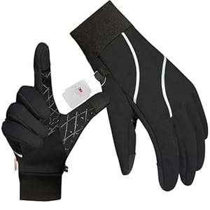 Origem Handschuhe Kinder Fahrradhandschuhe Kids Thermo Fleece Winterhandschuhe warm Anti-Rutsch Touch Screen Wasserabweisende Laufhandschuhe Outdoor Sport Reithandschuhe für Jungen Mädchen 4-14 Jahre