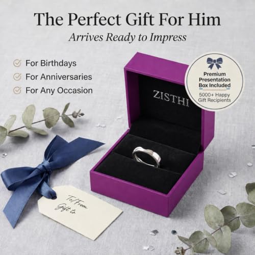 Image of 925 Sterling Silver Men's Classic Adjustable Band Ring | Silver Ring for Men Pure Silver 925