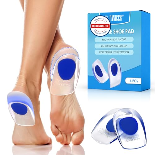 2 Paia Talloniera in Silicone per Tallonite,Plantari per Tallonite in Gel,Cuscinetti per tallone, Alleviare il dolore & Assorbe gli shock, Per Ridurre Pressione e Fastidi, per Sport/Daily Use