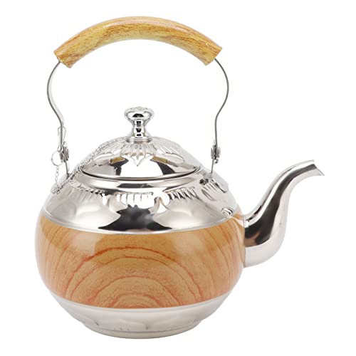 Metal Teapot,1L Metal Teapot Container Coffee Pot Stainless Steel Kettle with Filter Large Capacity