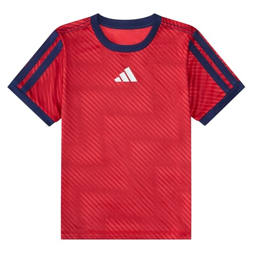 Image of adidas Boys' Short Sleeve 3-Stripe Soccer Tee Shirt and Short Set