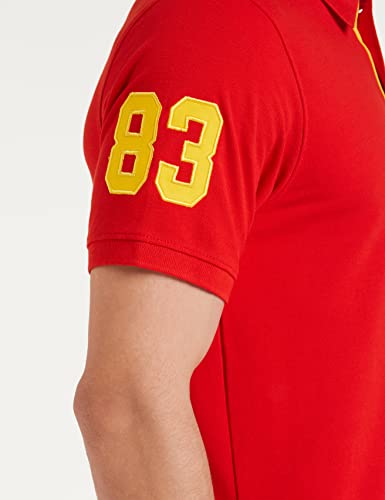 Image of Deniklo Men's Cotton Rich Half Sleeve Regular Fit Solid Polo T-Shirt (Available in Plus Size)