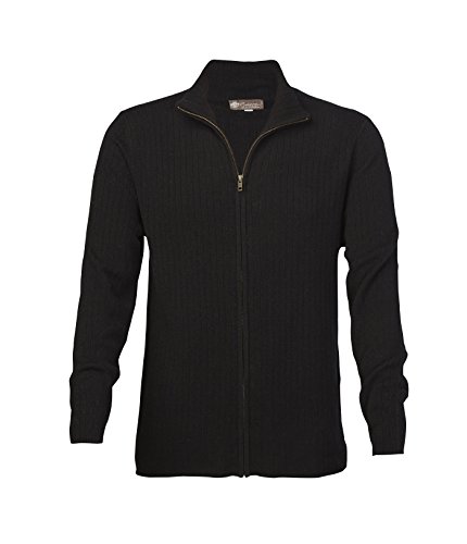 Cashmere Boutique 100% Pure Cashmere Essentials Full Zip Sweater Men &ndash; Long Sleeve, Lightweight...