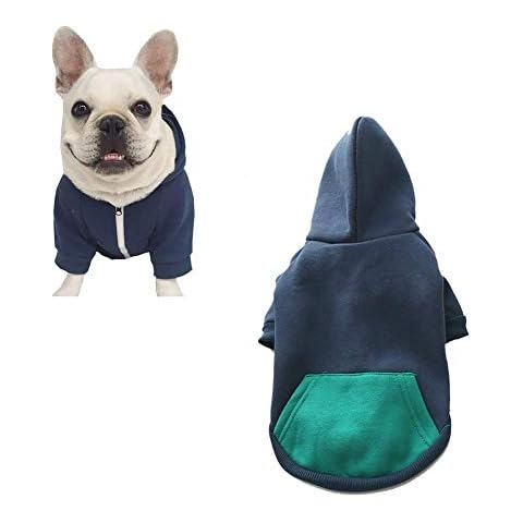 meioro Hundebekleidung mit Kapuze, für Katzen, warm, weiche Baumwolle Cover