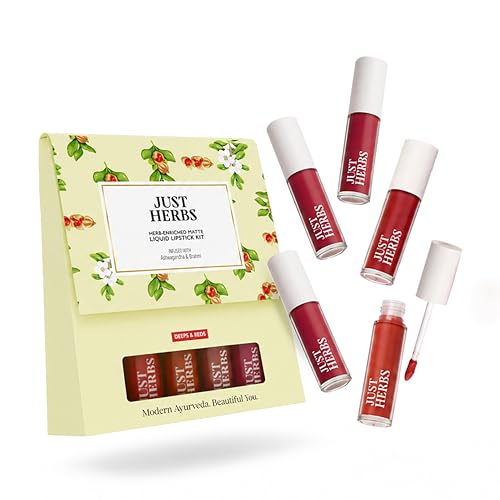 Just Herbs Herb Enriched Matte Liquid Lipstick | Set of 5 | Liqui...