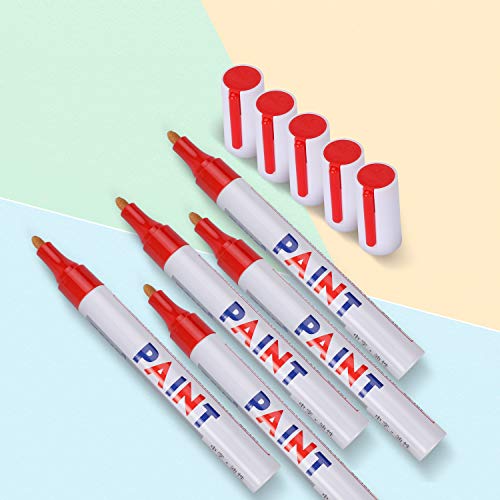image for Lermity Red Permanent Marker Car Tire Paint Pen Ink Waterproof Marker 