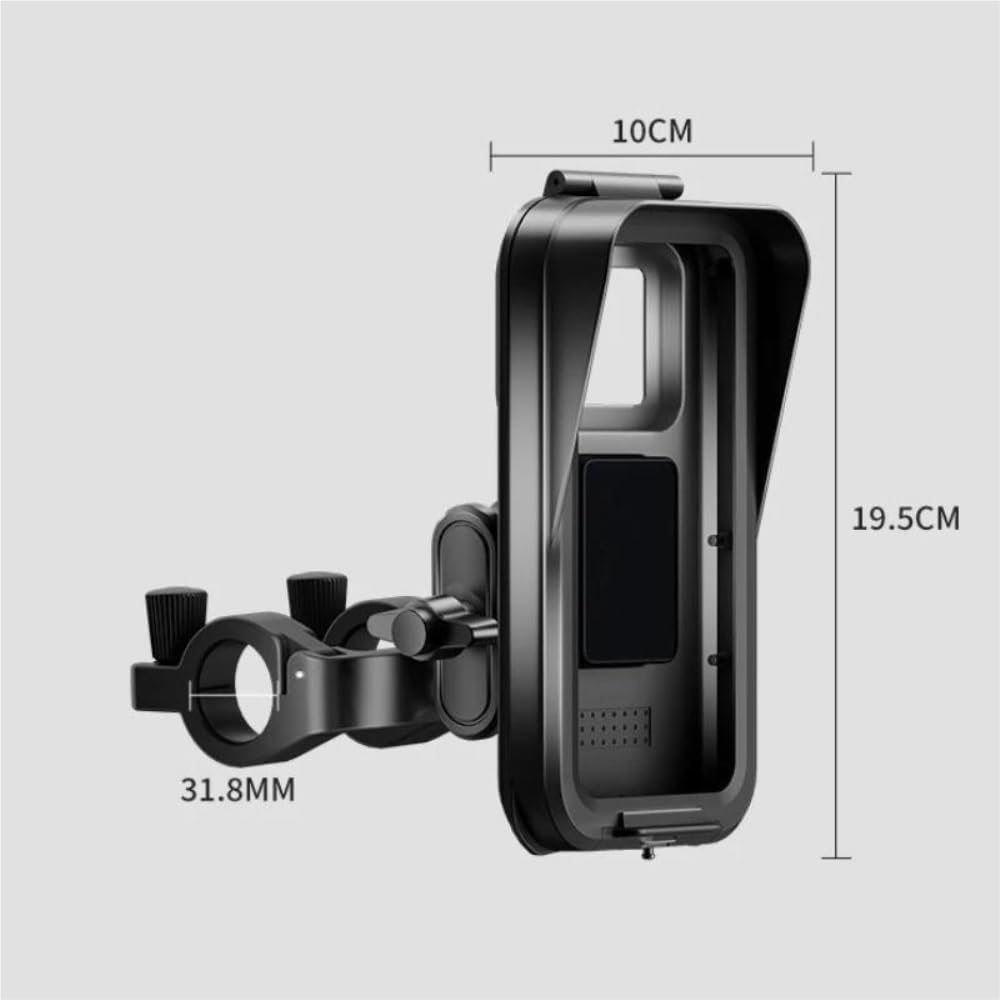 Support Téléphone Vélo Moto IP67 Étanche Design Double Tube ABS Anti-Buée Terrain Montagneux Fixation Sécurisée Stand