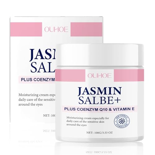 Jasminsalbe Plus Augencreme gegen Falten und Augenringe Entfernt Tränensäcke und Schwellungen Collagen Eye Cream mit Vitamin E und Kollagen