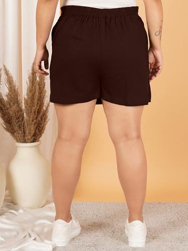Image of Indietoga Womens's Plus Size Classic Stretchy All Time Trendy Knee Length Versatile Cotton Skorts /Shorts (2XL to 7XL)