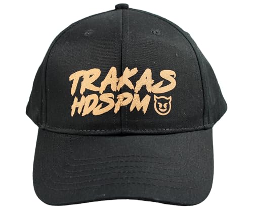 Men Trakas HDSPM Cap Hat 100% Cotton 3D Puff Print Black,Red,Navy,Royal (US, Alpha, One Size, Black)