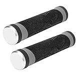 FAUOSWUK Funda Antideslizante para Manillar de Bicicleta, Agarre de Silicona con Absorción de Vibración, 5,1x1,2 Pulgadas, Verde (Negro)