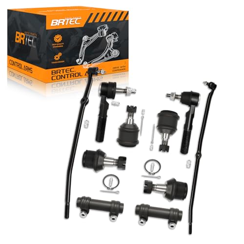 4WD Front Inner Outer Tie Rods & Ball Joints Adjusting Sleeves Compatible with Dodge Ram 1500 2006-2008, Ram 2500 3500 2003-2008[Up to Mfg. Date 2/18/08] - 10pc Set by BRTEC - Used condition - US$64.75